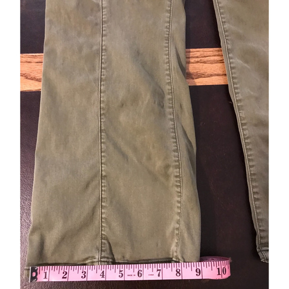 Anthropologie Pilcro Women's The Demilune Boot Utility Flare Green Pants - 31 - Picture 8 of 15